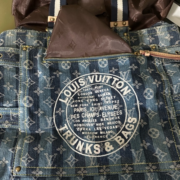 Louis Vuitton Other - Louis Vuitton Blue Denim Tote with Logo